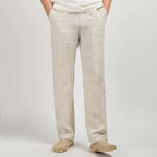 COMO Tailored Linen Straight-Leg Trousers
