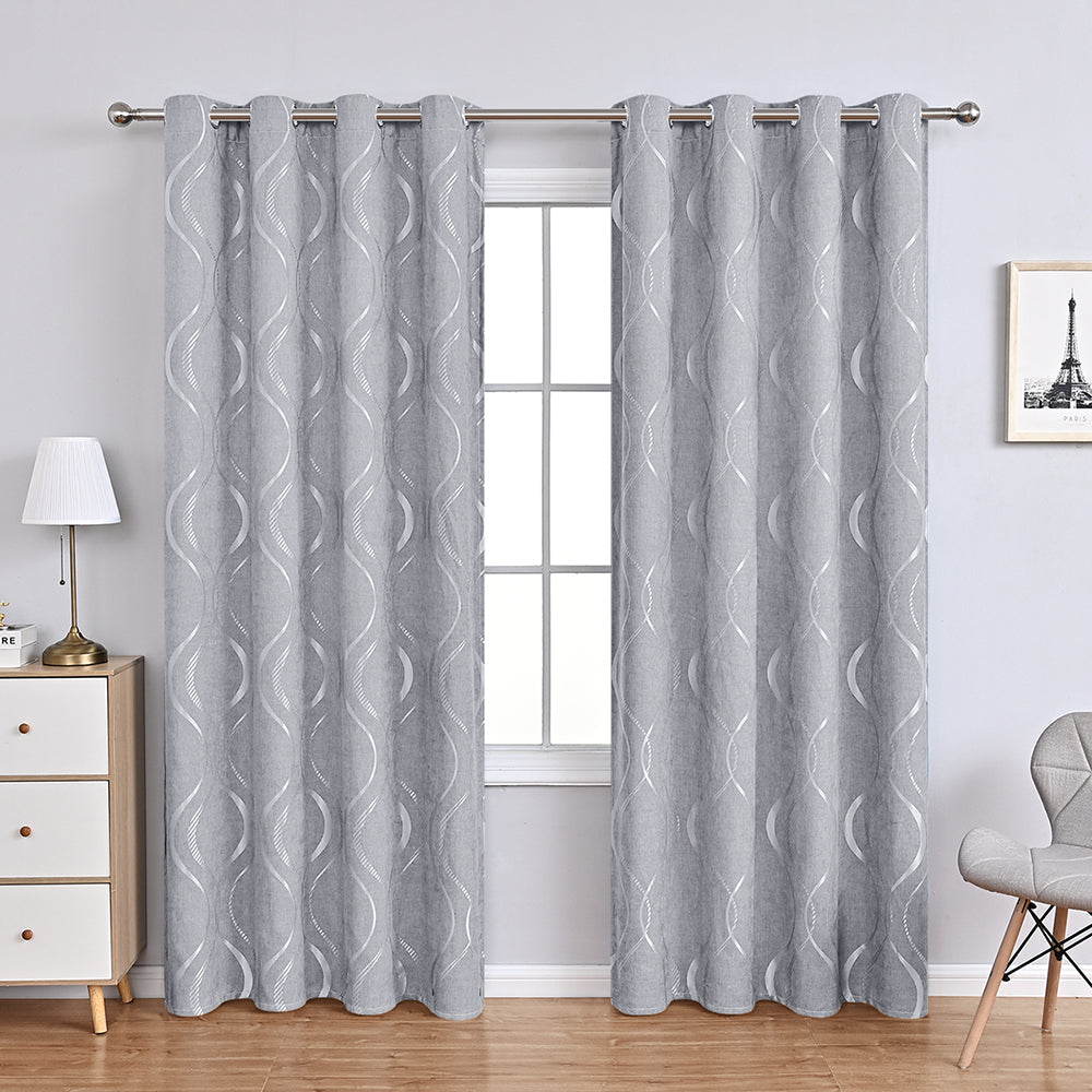 Chic Floral Pattern Chenille Curtains