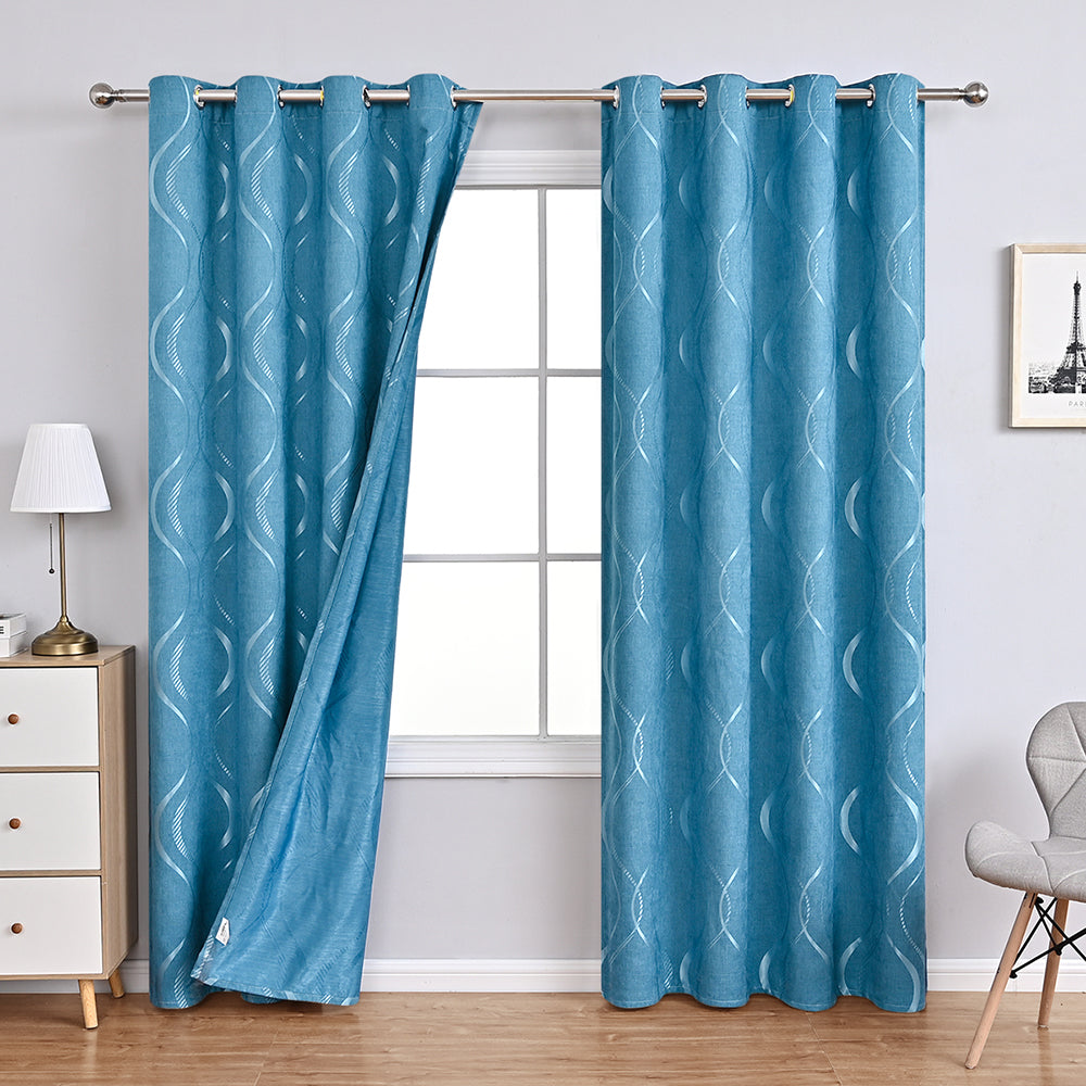 Chic Floral Pattern Chenille Curtains