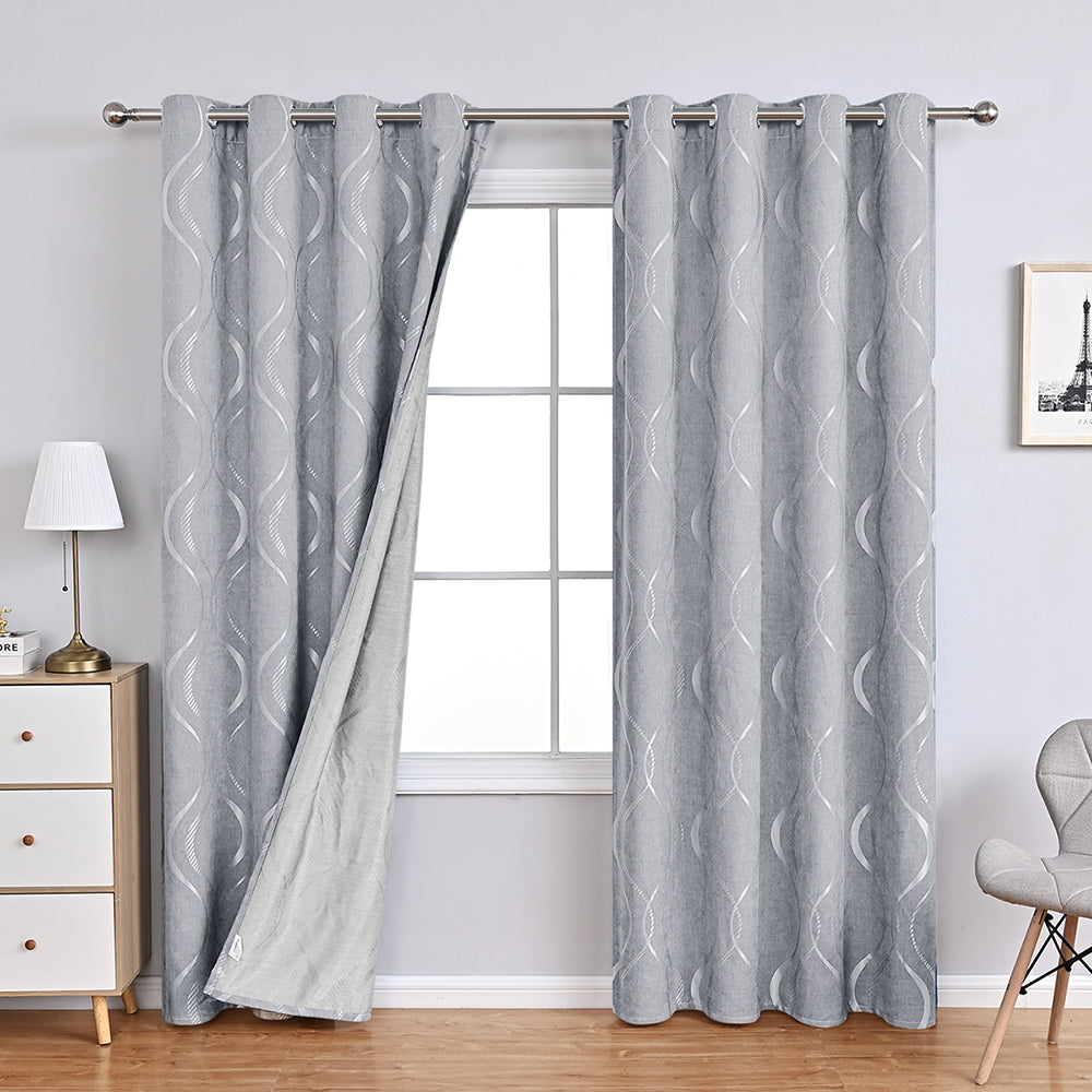Chic Floral Pattern Chenille Curtains