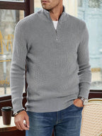 LIVAA | Modern Slim Fit Half-Zip Sweater