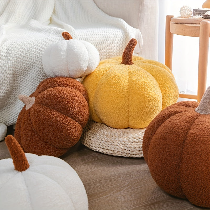 Cozy Plush Pumpkin Decorative Pillow