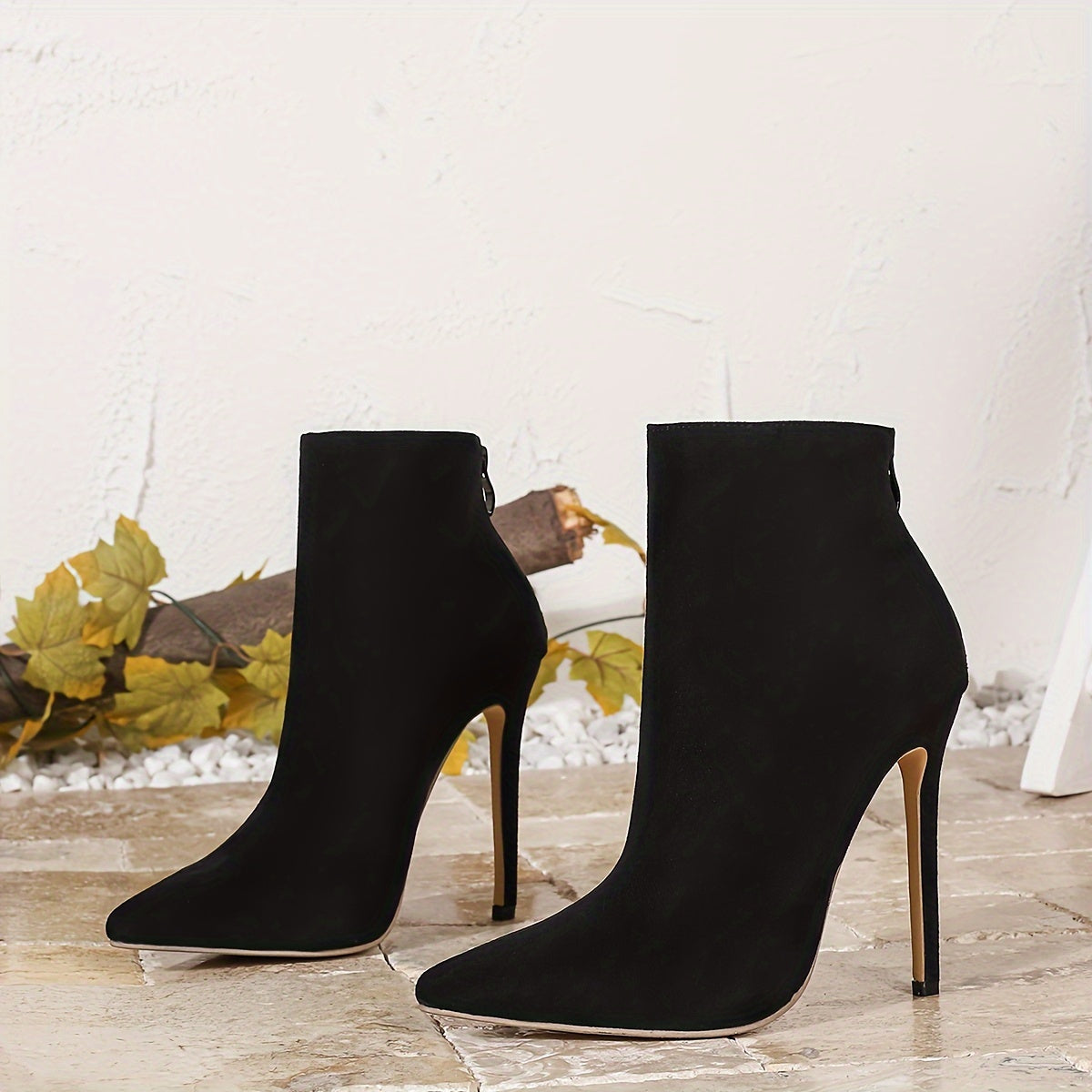 Elise - Pointed Toe High Heel Chelsea Boots