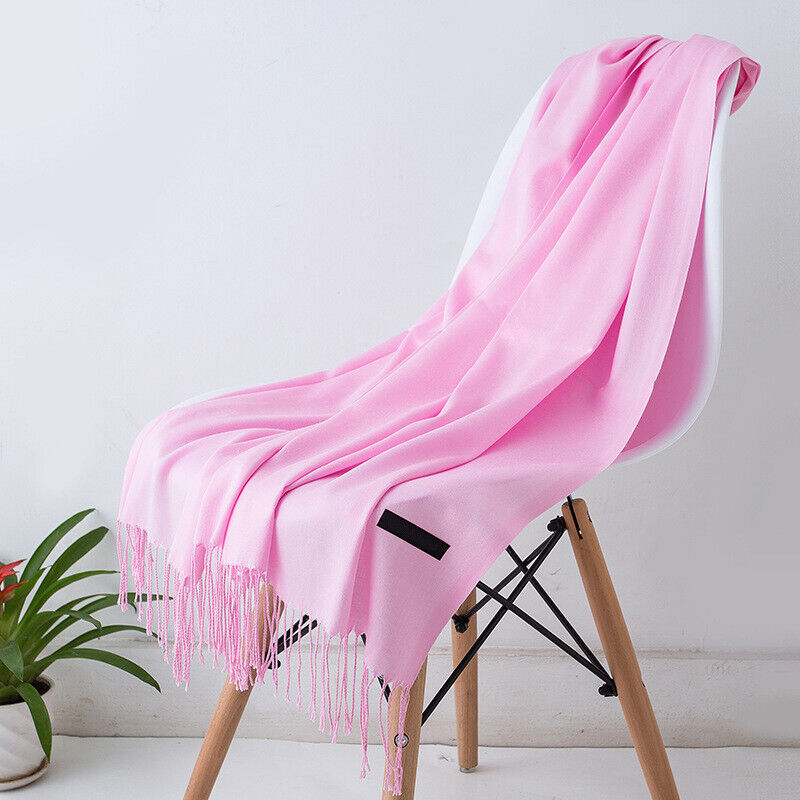 Cozy Women's Long Scarf with Fringed Edges