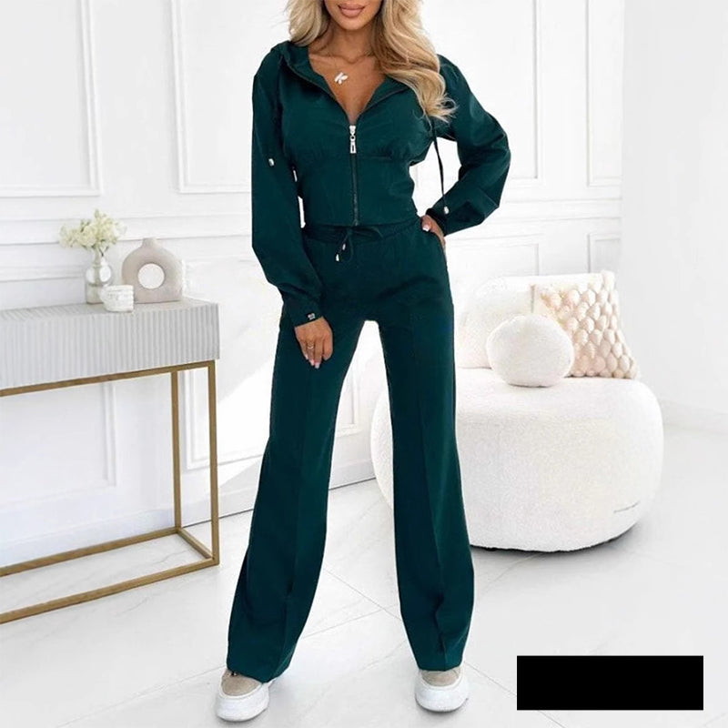 Cozy Women's Zip-Up Hooded Tracksuit