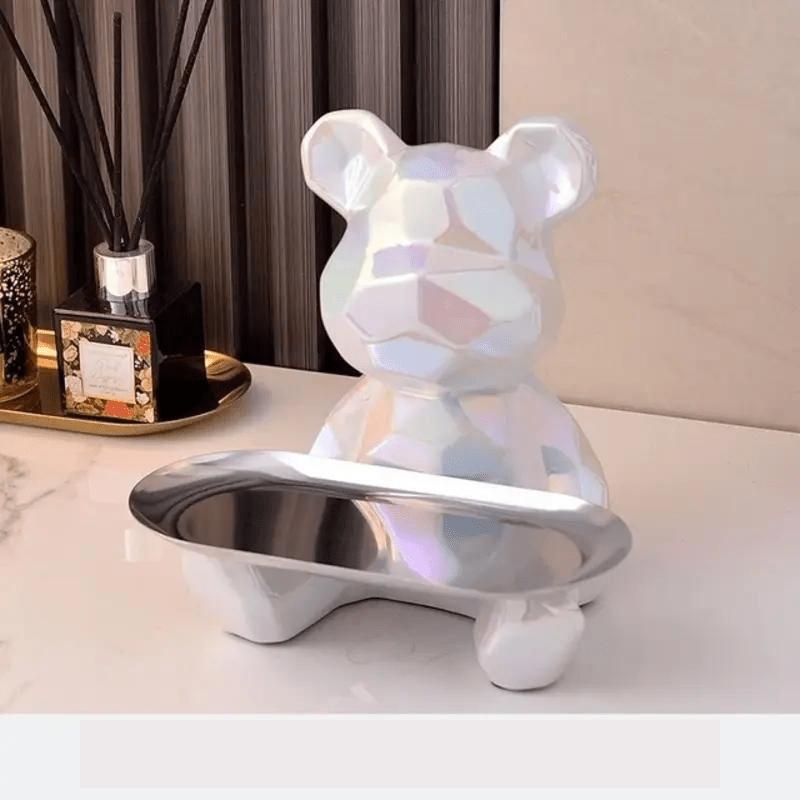 Elegant Geometric Bear - Stylish Storage and Organization