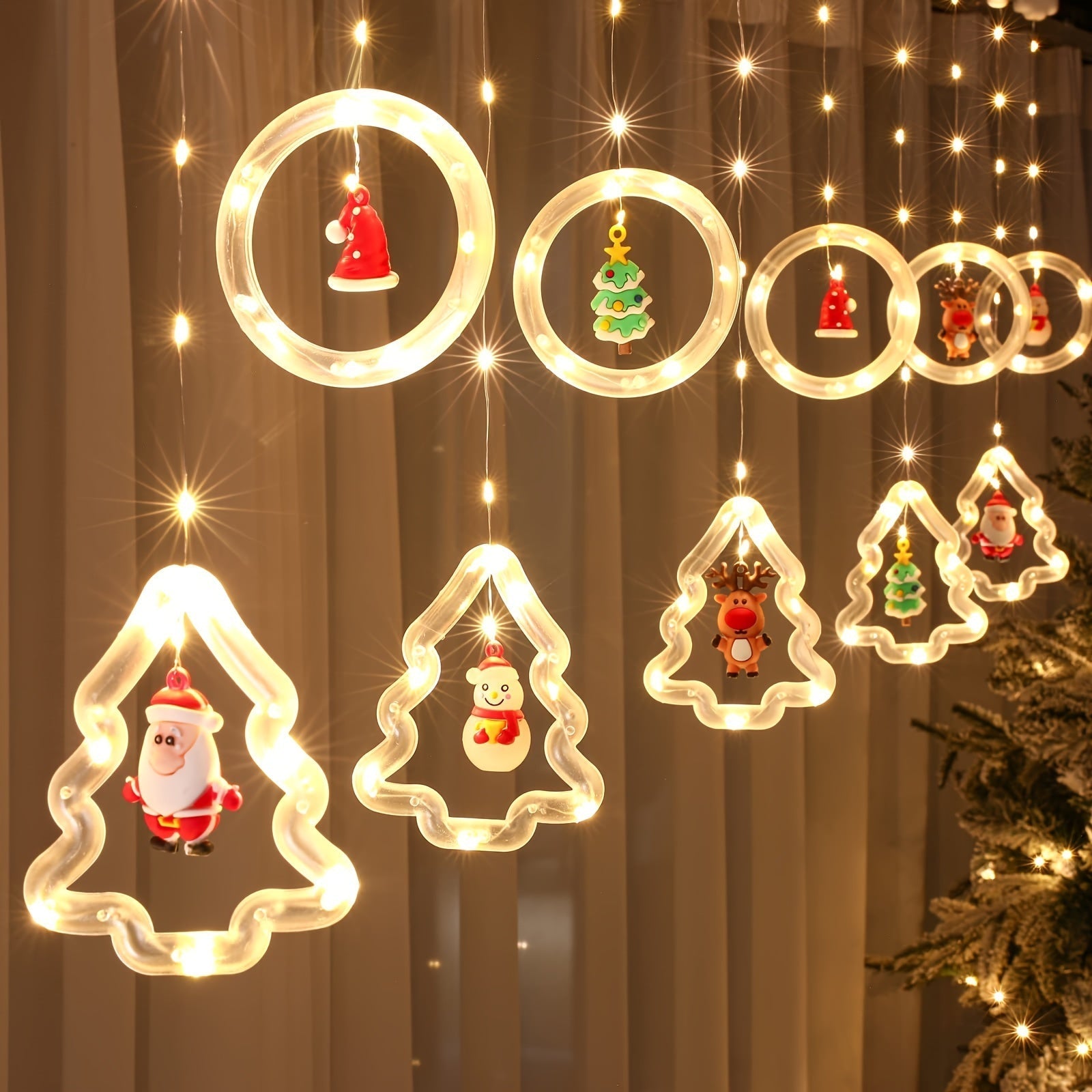 Illuminated Christmas Wish Ring with 10 Mini Figures