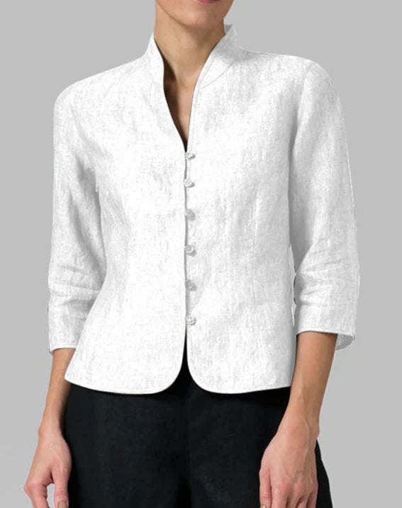 Brynna | Premium Women's Blouse Featuring a Stand-Up Collar