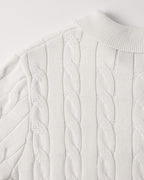 FLORENCE Cable Knit Polo Shirt