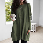 Women's Sweater Dress Featuring Convenient Pockets