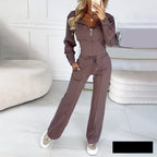 Cozy Women's Zip-Up Hooded Tracksuit