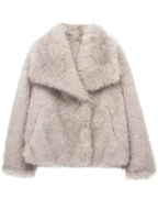 Plush Oversized Faux Fur Winter Coat for Women