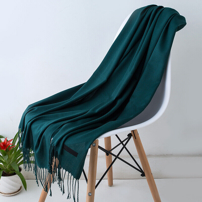 Cozy Women's Long Scarf with Fringed Edges