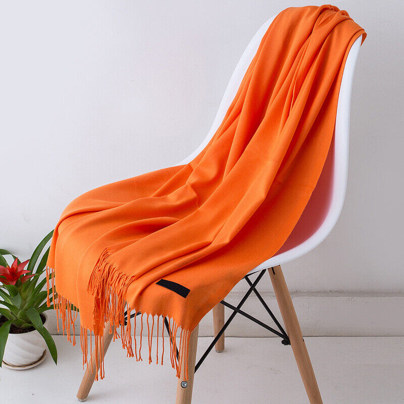 Cozy Women's Long Scarf with Fringed Edges