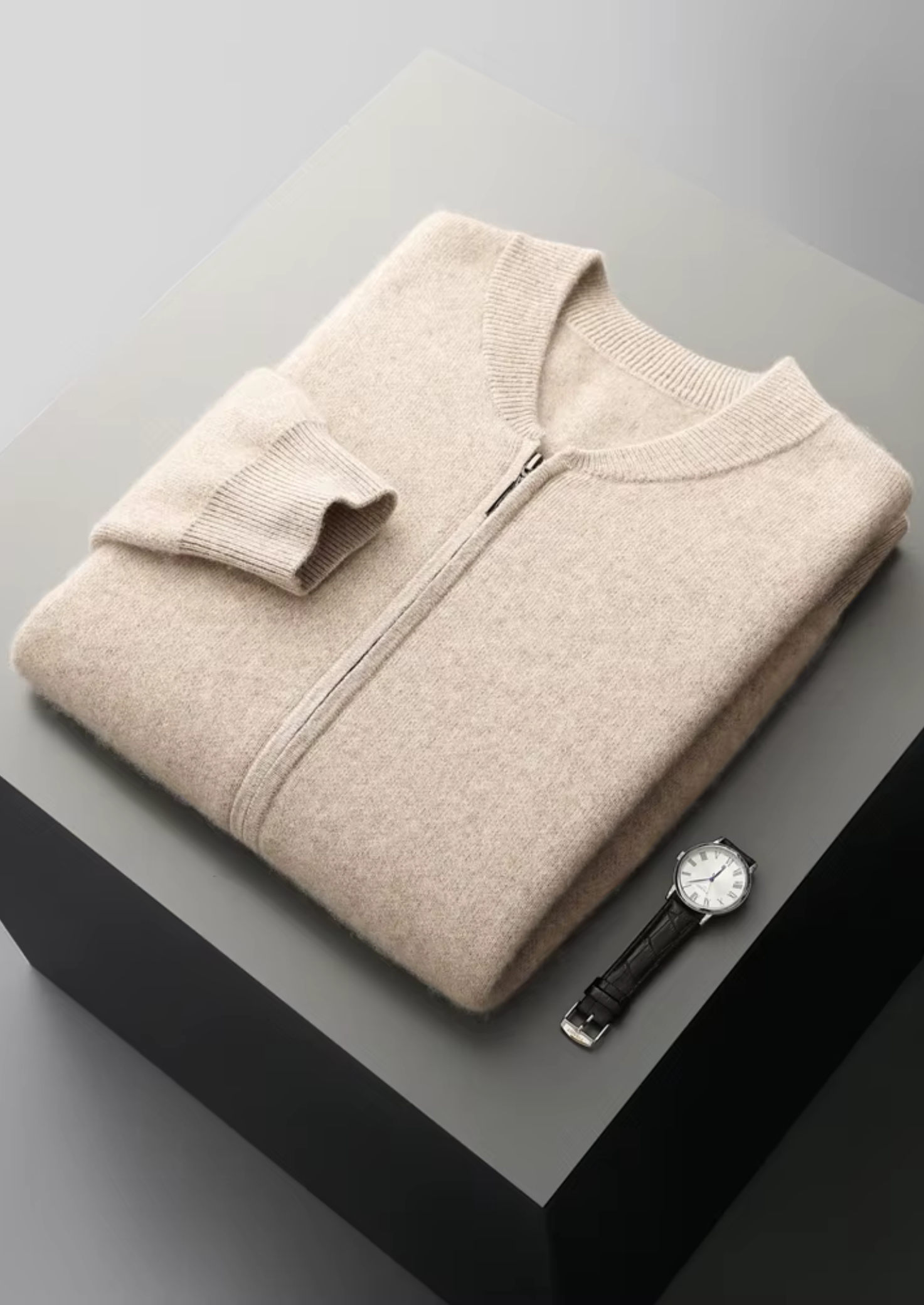 Luxurious Extra-Fine Merino Wool V-Neck Cardigan