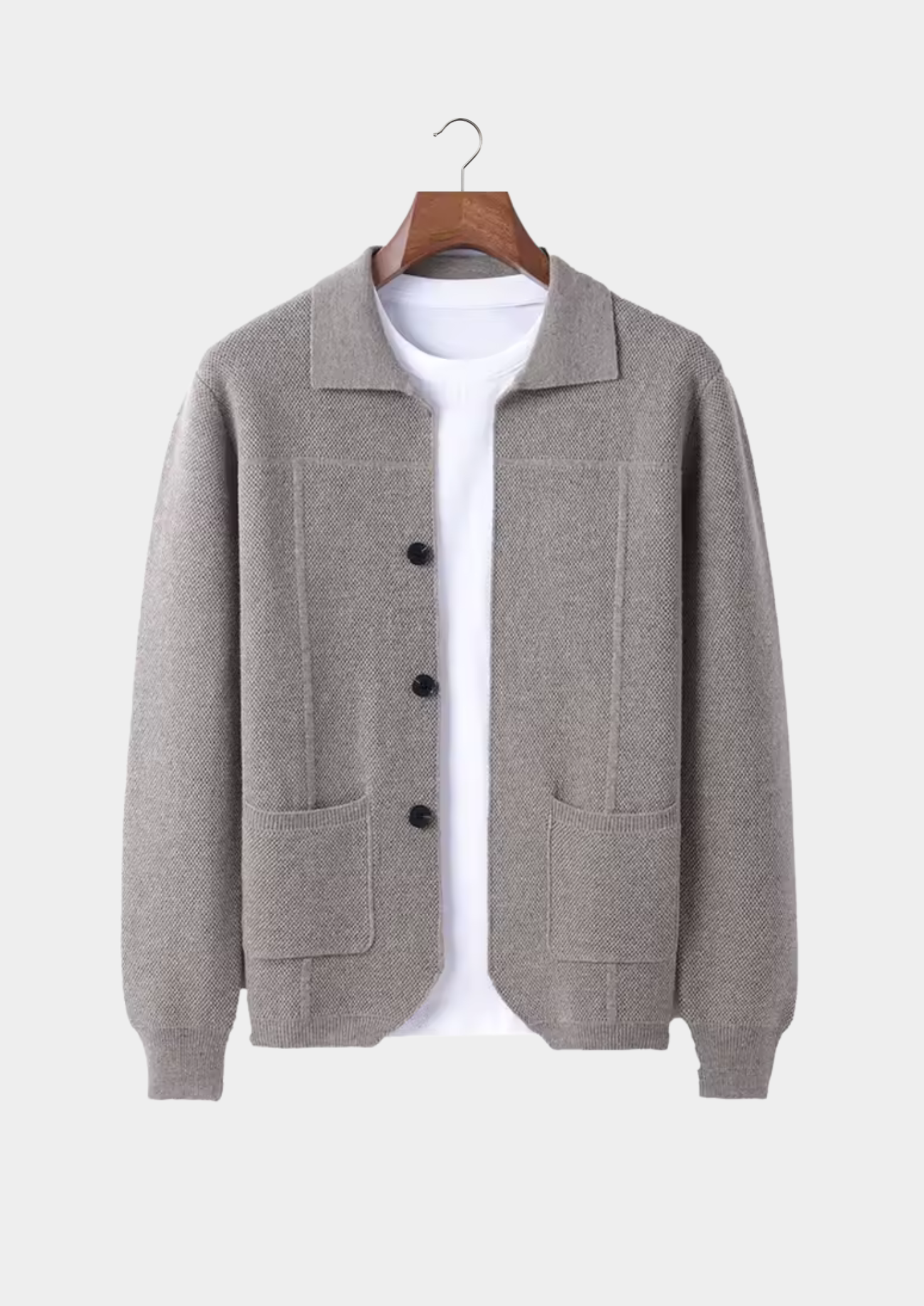 Premium Extra-Fine Merino Wool Button-Up Shirt
