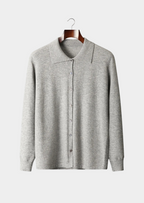 Premium Extra-Fine Merino Wool Polo Cardigan