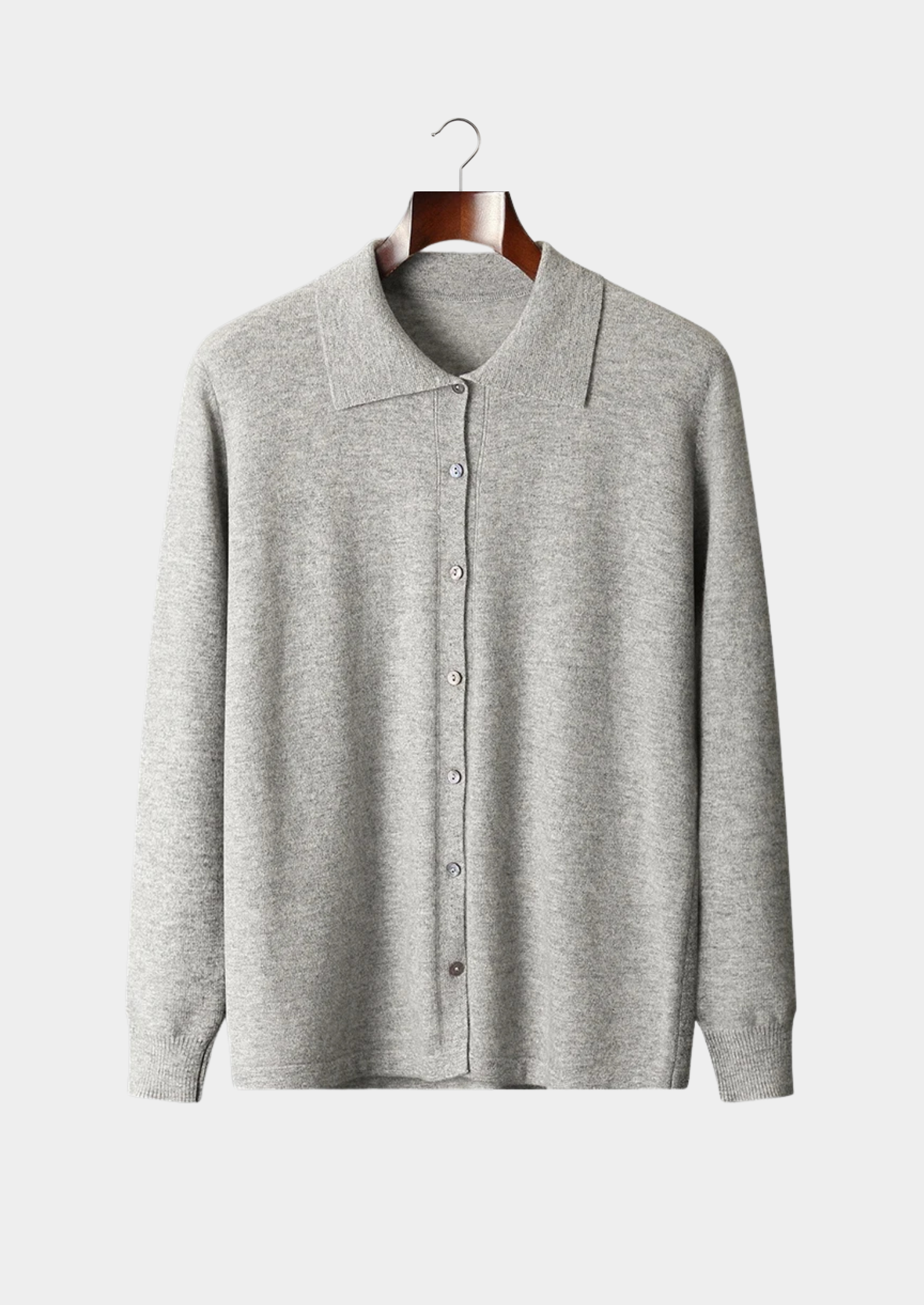 Premium Extra-Fine Merino Wool Polo Cardigan