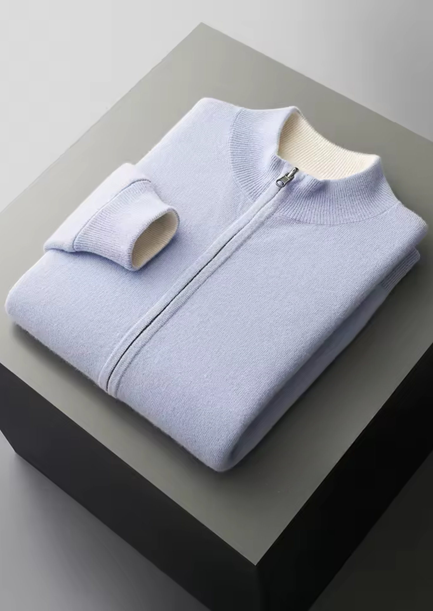 Premium Extra-Fine Merino Wool Zip Cardigan