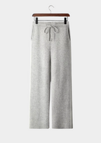 Luxurious Extra-Fine Merino Wool Wide-Leg Leisure Pants