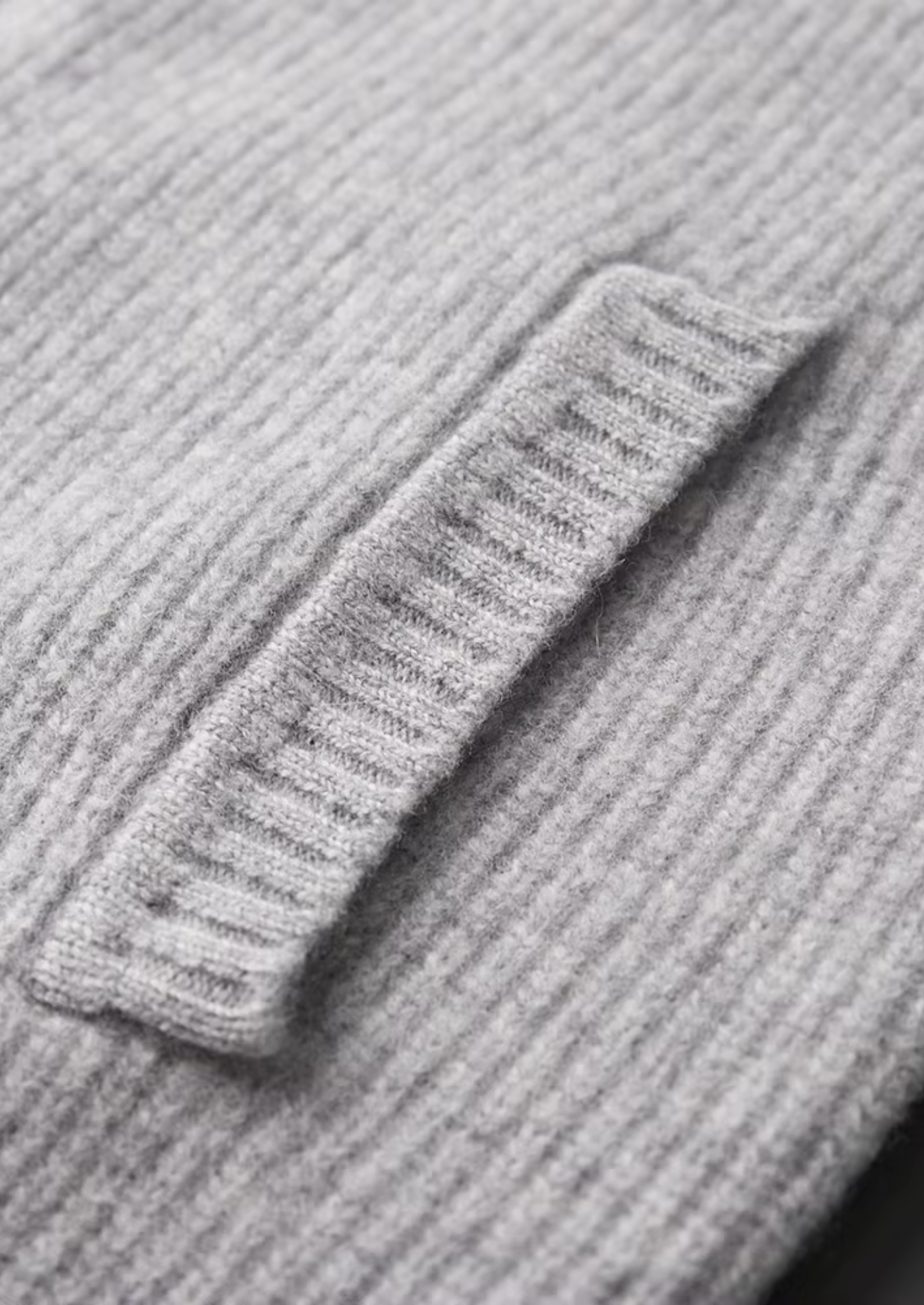 Luxurious Extra-Fine Merino Wool Ribbed Cardigan
