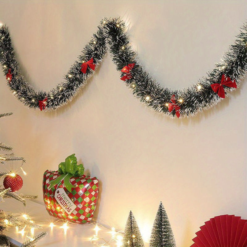 2-Pack Battery-Operated LED Christmas Garland Lights