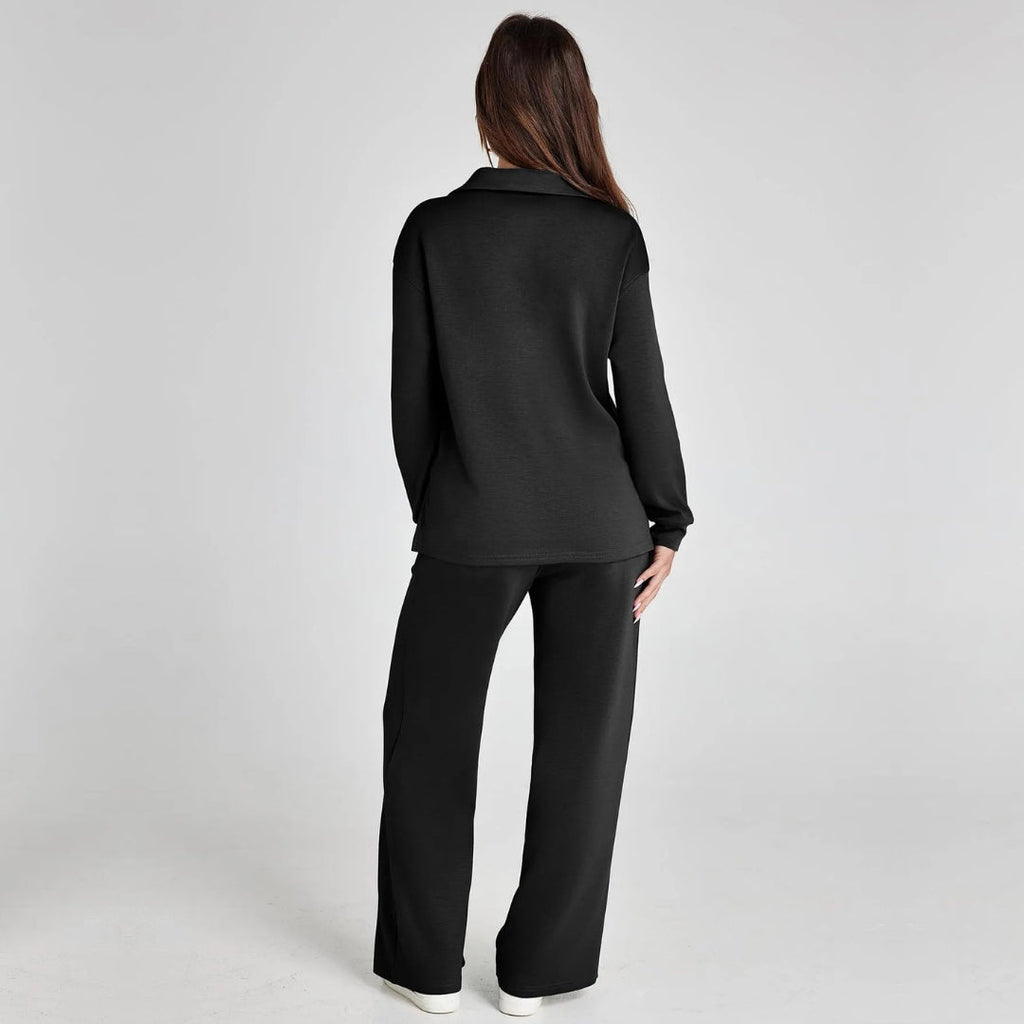 Eline | Premium Loungewear Set Featuring Cozy Trousers and V-Neck Design