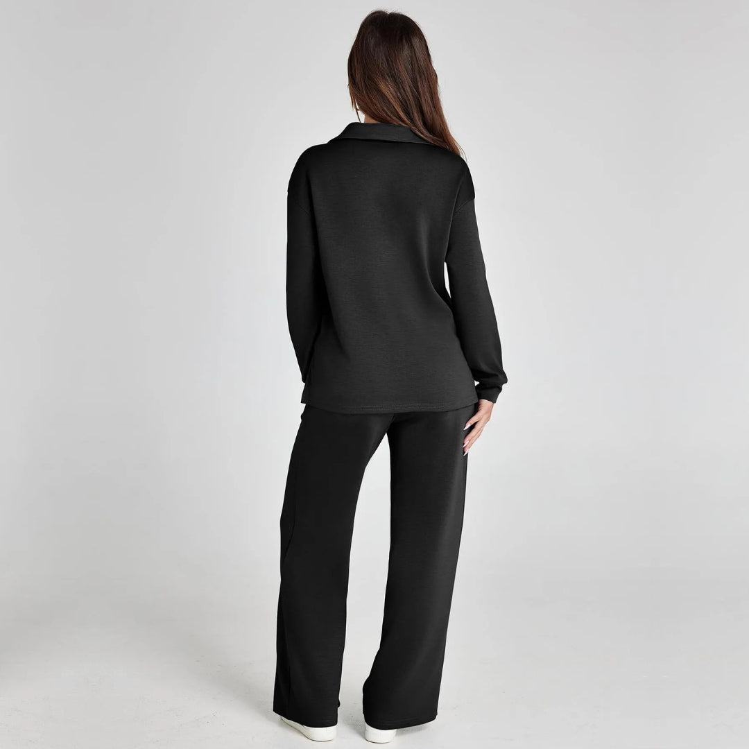 Eline | Premium Loungewear Set Featuring Cozy Trousers and V-Neck Design