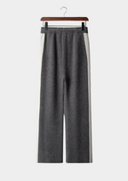 Luxurious Extra-Fine Merino Wool Wide-Leg Leisure Pants