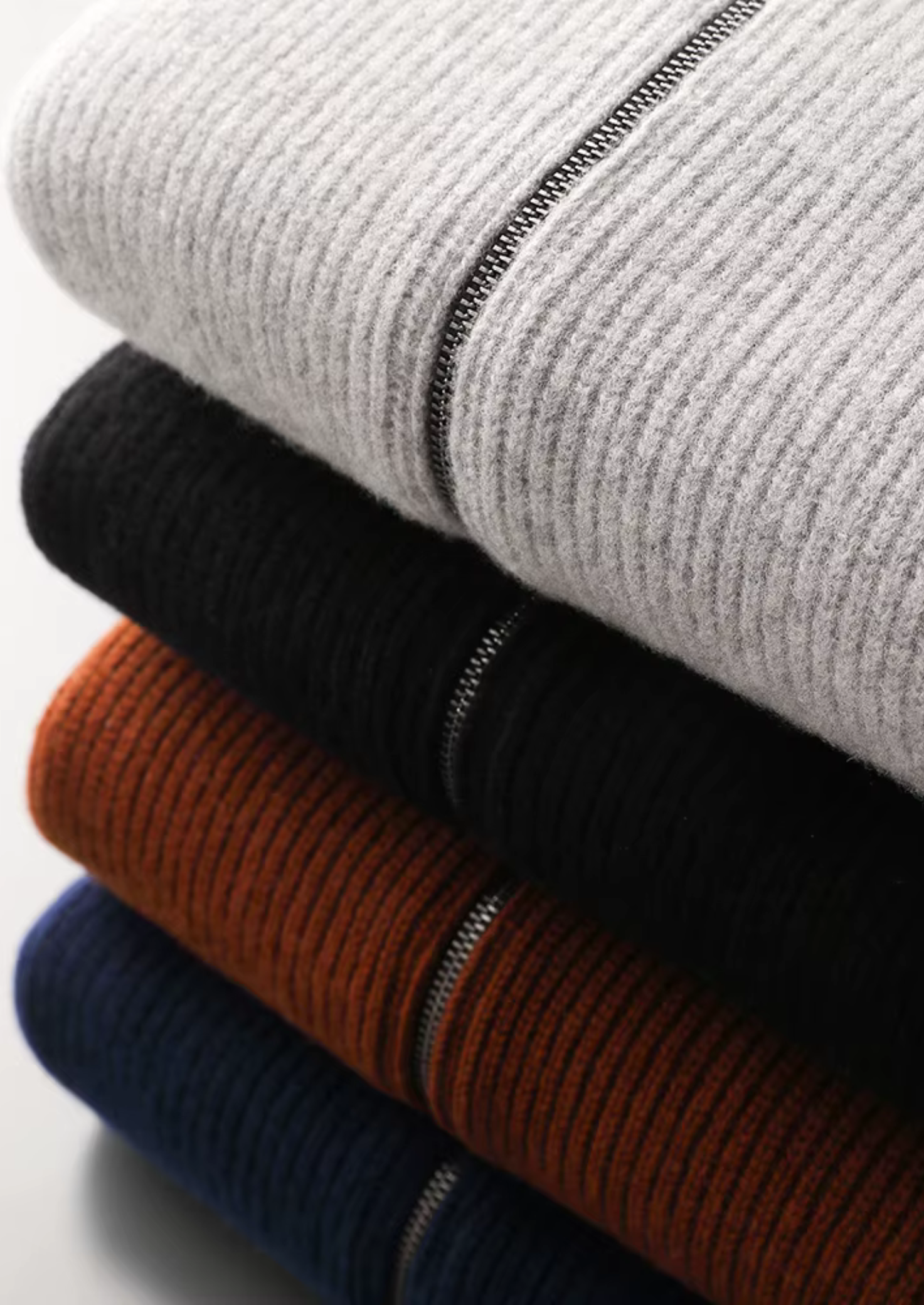 Luxurious Extra-Fine Merino Wool Ribbed Cardigan