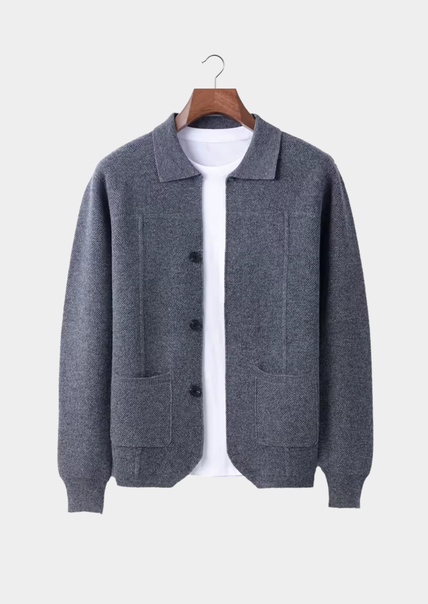Premium Extra-Fine Merino Wool Button-Up Shirt
