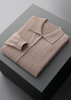 Premium Extra-Fine Merino Wool Polo Cardigan
