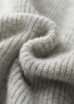 Premium Extra-Fine Merino Wool Ribbed Zip-Up Hoodie