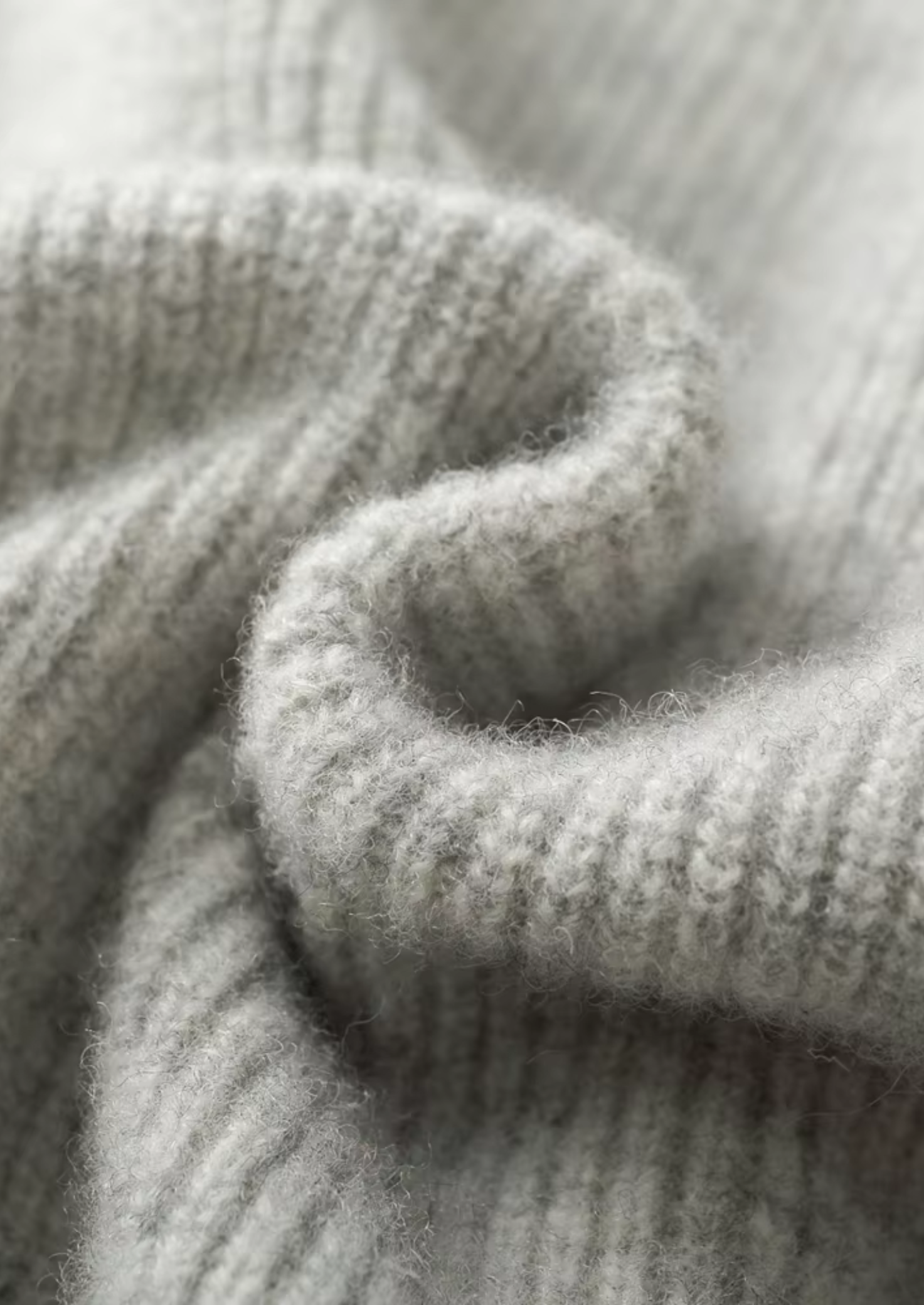 Premium Extra-Fine Merino Wool Ribbed Zip-Up Hoodie