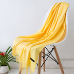 Cozy Women's Long Scarf with Fringed Edges