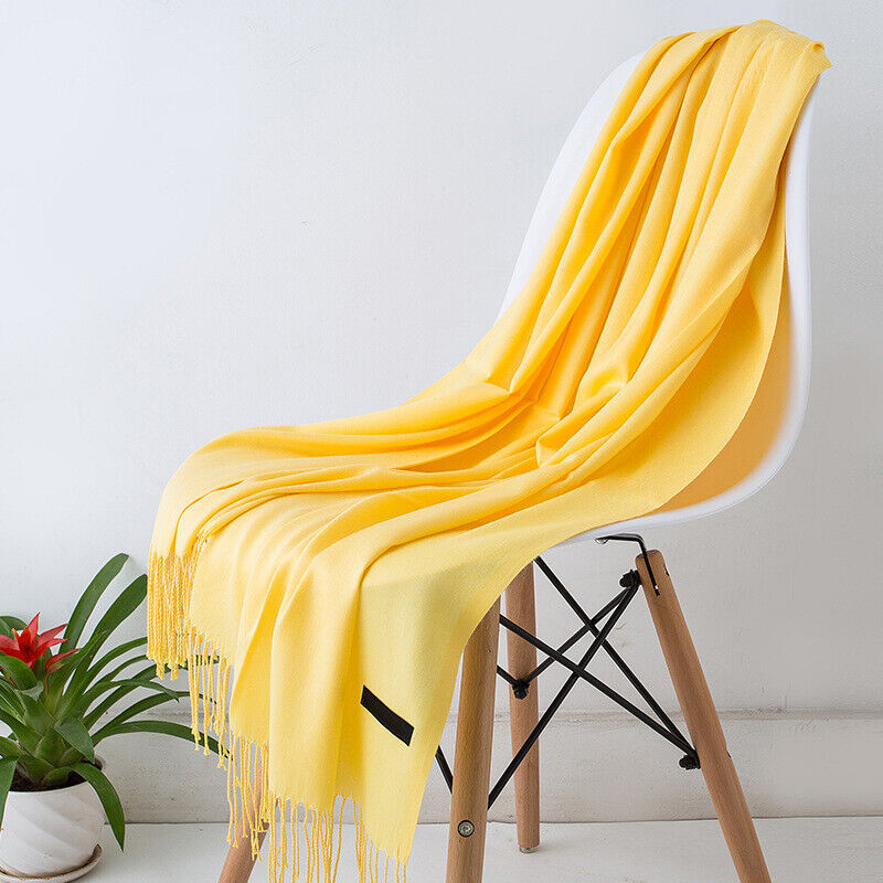 Cozy Women's Long Scarf with Fringed Edges