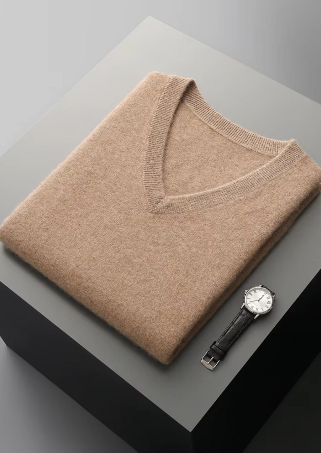 Premium Extra-Fine Merino Wool V-Neck Sweater Vest