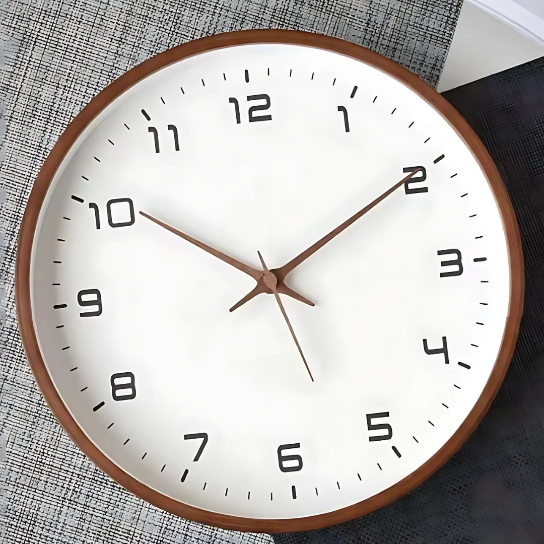 Elegant Woodland-Inspired Wooden Wall Clock