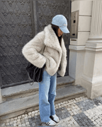 Plush Oversized Faux Fur Winter Coat for Women