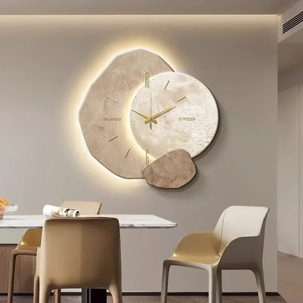 Brisva LED-Enhanced Elegant Wooden Wall Clock