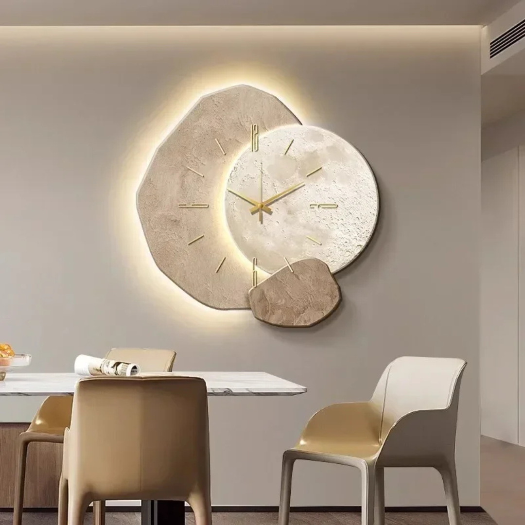 Brisva LED-Enhanced Elegant Wooden Wall Clock