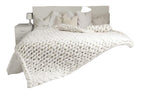 Soft and Elegant Braided Throw Blanket for Sofa Accents