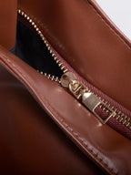 Simple Vegan Hobo Shoulder Bag - Empty Design