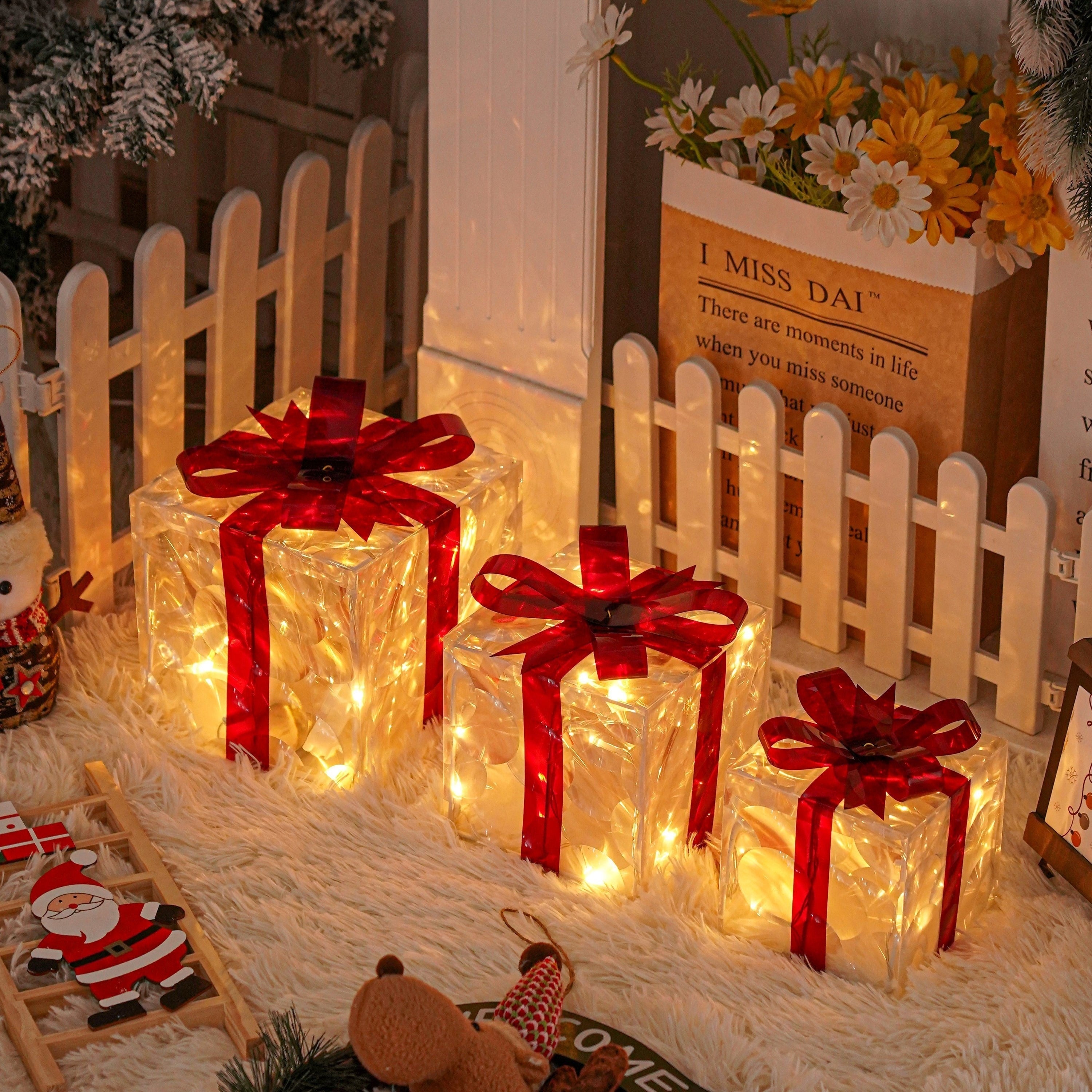 Christmas Decorative Gift Box Trio