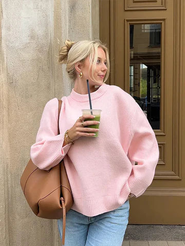 Comfortable Ladies Crew Neck Sweater
