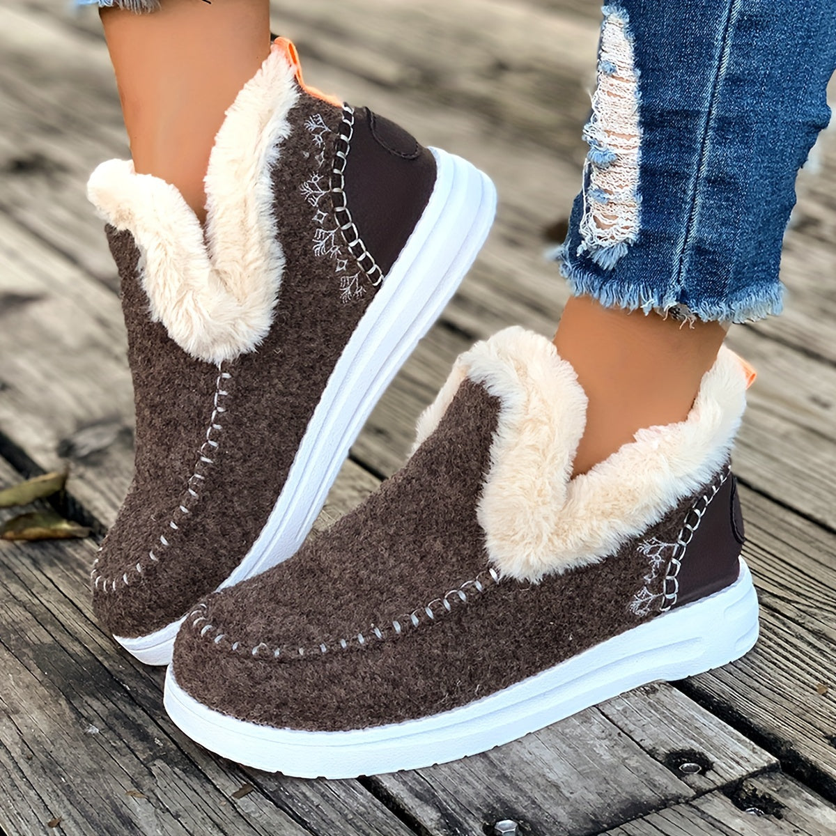 Women's Cozy Anti-Slip Winter Slippers with Plush Interior