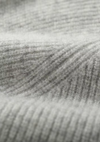 Premium Extra-Fine Merino Wool Ribbed Zip-Up Hoodie