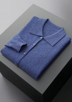 Premium Extra-Fine Merino Wool Polo Cardigan