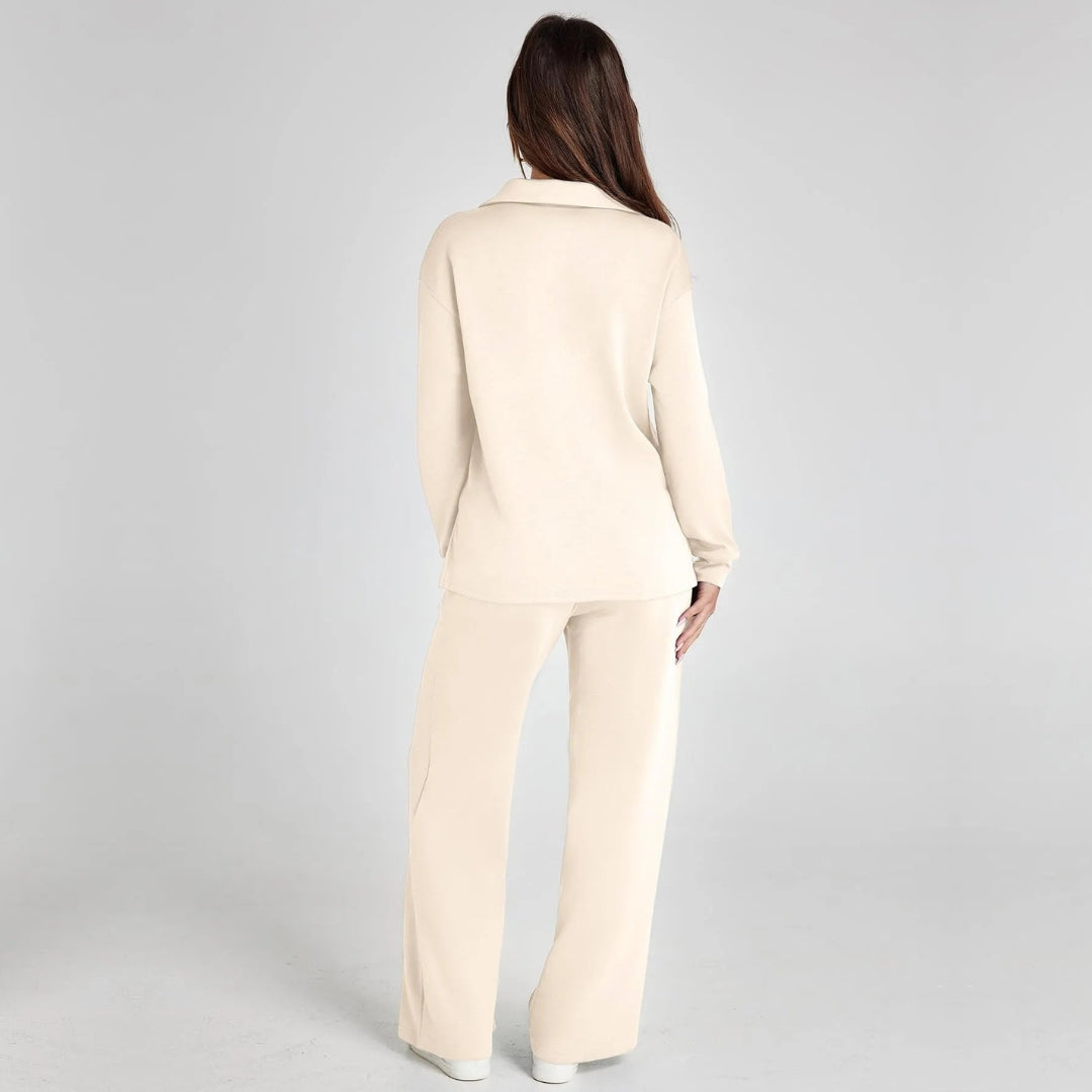 Eline | Premium Loungewear Set Featuring Cozy Trousers and V-Neck Design