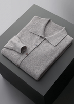 Premium Extra-Fine Merino Wool Polo Cardigan